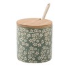 Bloomingville Jar with Bamboo Lid & Stoneware Spoon, Multicolor