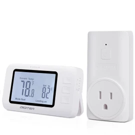 DIGITEN Wireless Thermostat WTC100 Pro Temperature Controller for Cooling & Heating, Remote Controlled Outlet, Easy-to-Use and Programmable Thermostats for Home,Greenhouse