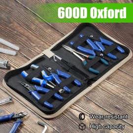 SPEEDWOX Portable Tool Bag Multi-Purpose Storage Bag with Zipper Wear Resistant 600D Oxford Tool Organiser for Pliers Wrench Screwdriver, Green