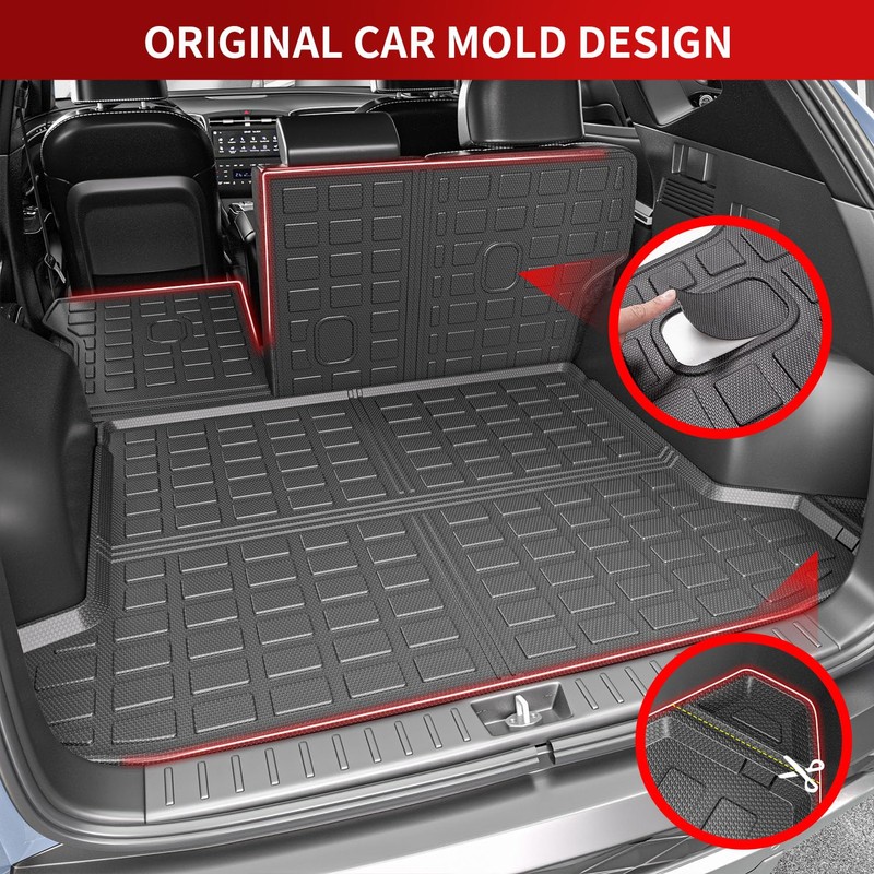 Xipoo Cargo Liner Compatible with 2022-2025 Tucson Cargo Liner Backrest