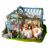 Wizardi Miniature Roombox Kit - Rose Garden Tea House Dollhouse