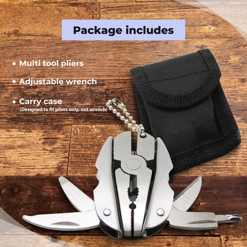 Gadgetime USA Multifunctional Stainless Steel Pliers & Mini Wrench Tool