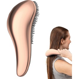 cepillo desenredante para cabello, Detangling Brush,Favorece Crecimiento, Evita Encrespamiento, en Húmedo y en Seco, Peina Cabello, Apto para Todo Tipo de Cabellos(Oro)