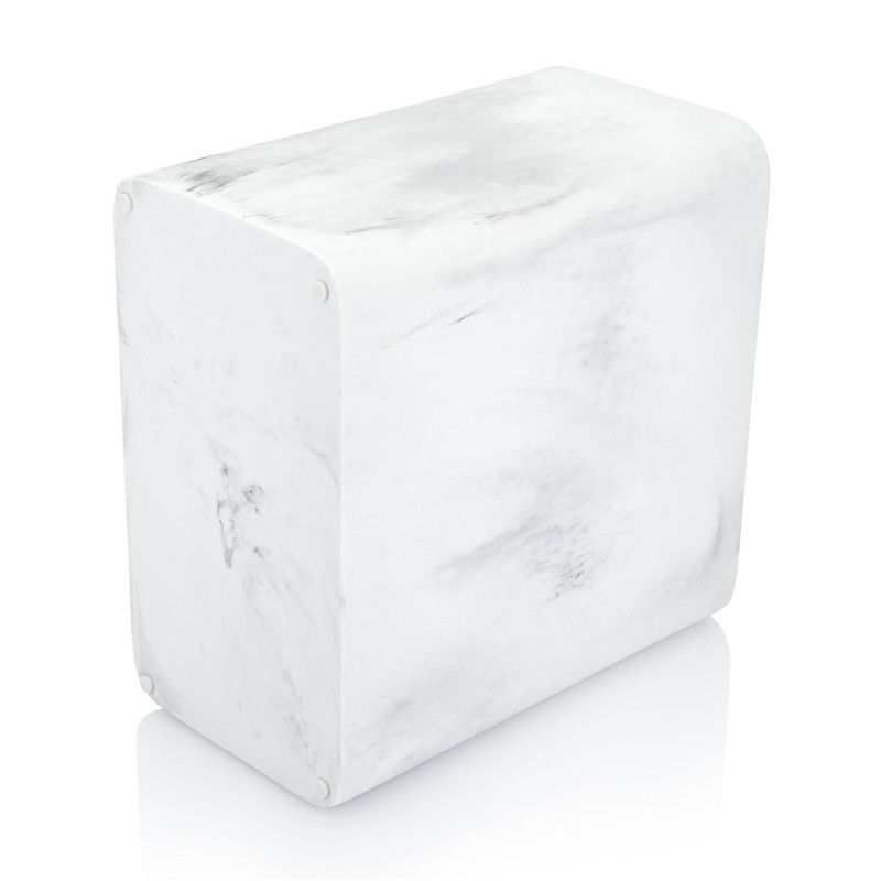 Essentra Home Marble Rectangular Trash Can for Home Office, Bedroom,