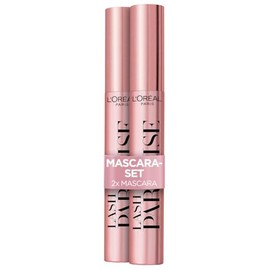 L'Oréal Paris Mascara Twin Pack, Black Mascara for Length and Volume, Lash Paradise, Black, 2 x 6 ml