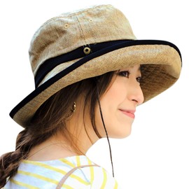 Women's Polyjute UV Hat, Straw Hat, Straw Hat, Summer, Sunburn, UV Protection, 14+, 14 Plus, gray