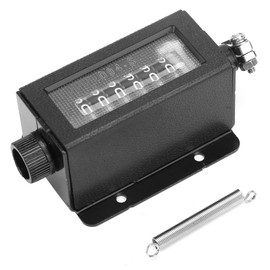 6 Digit Punch Counter, Manual Stroke Tally Counter with Spring -, Easy to Fit and Reset, for Sports Equipment or Machinery with Convenient Axle Count Reset,