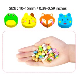 300 Pieces Mini Animal Erasers Assortment Kids Fun Tiny Novelty Pencil Bunny Erasers Bulk for Classroom Gift Rewards Party Favor (Animal)