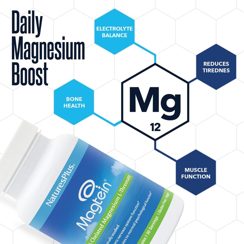 NaturesPlus Magtein Magnesium L-Threonate- High Strength, Calm, Mood, Memory, Focus,