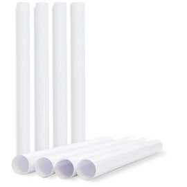 16 White Radiator Pipe Covers - Snap on 19.5cm PVC Pipe Sleeves, Easy to Install Radiator Sleeves (16)