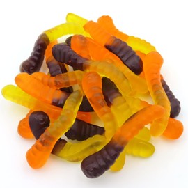 Beulah's Fall Mini Gummy Worms, 1 Pound Package, 100 Pieces of Candy