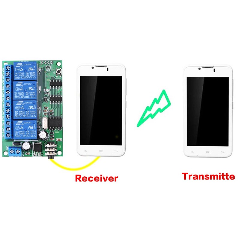 AD22B04 12V 4 Channel DTMF Tone Decoder Relay Phone Remote