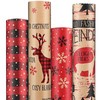 Anvure Christmas Wrapping Paper (4 Rolls: 93 sq. ft total)