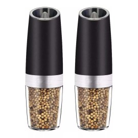 Electric Pepper Grinder Or Salt Mill With Led Light, Gravity