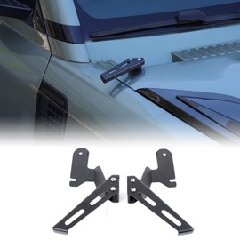 Bekantogy 2PCS Hood Light Mount Brackets Compatible with Land Rover Defender 90 110 130 2020-2025 Carbon Steel Expansion Hood Led Mount Spotlight Bracket Kit Hood Hinge Bracket Holder (Style B)