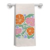 Kemingni Boho Floral Kitchen Towels, 70s Retro Groovy Bohemian Flower