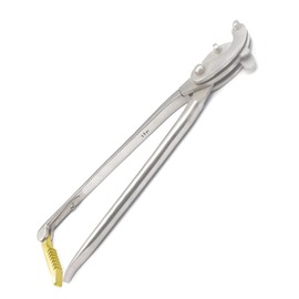 AAProTools Serra Emasculator Straight Handle with Gold Ratchet Triple Crush 14" Stainless Steel Veterinary