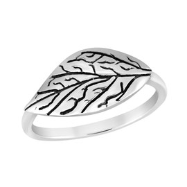 AeraVida Unique Nature's Renewed Leaf Wraparound Sterling Silver Band Ring | Adjustable Boho-Inspired Jewelry for Women | Stylish Everyday Accessory (Size 8)
