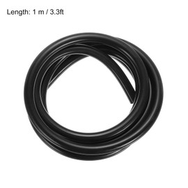 uxcell Silicone Foam Seal Weather Strip 16 mm 1 m 3.3ft Sponge Rubber Cord Solid Black