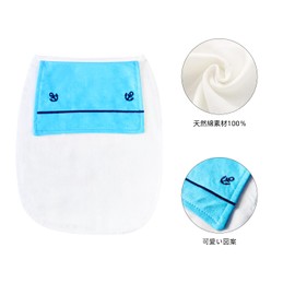 Joyo roy Sweat Pad, Baby 100% Cotton, 3 Points, 4 Points, 6 Points, 7 Piece Set, Additive-Free Gauze 4 Layers, 6 Layers, Fade Absorbing Pad, Baby Bag, Sweat Absorbing Towel, Cute Animal Characters,