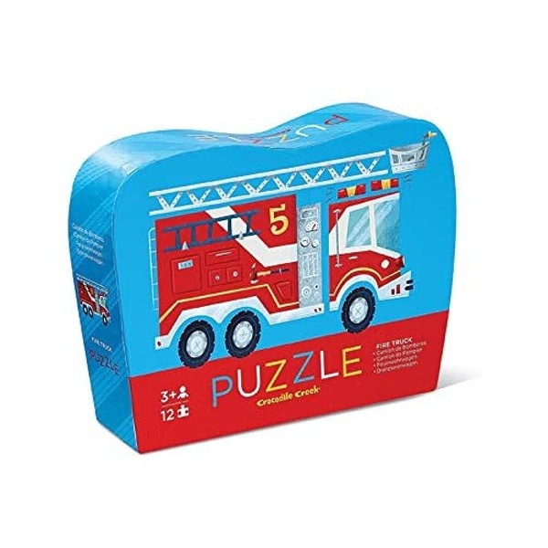 Crocodile Creek - Fire Truck - Mini Jigsaw Puzzle, 12 Piece, for Kids Ages 2 Years & Up