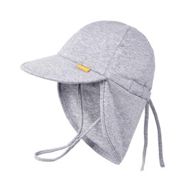 FURTALK Baby/Toddler Sun Hat, UPF 50+, UV Protection, Girls’ and Boys’ Summer Cap, Kids’ Beach Hat with Adjustable Chin Strap and Neck Flaps, gray