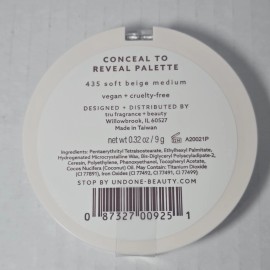 Undone Beauty Conceal to Reveal Palette 3 in 1 Coverage Cream 435 Soft Beige Med