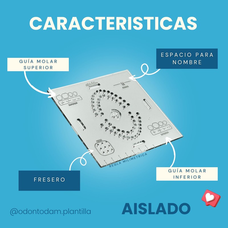 Plantilla de aislado (aislamiento) absoluto dental 5 en 1-Odontologia-Silver