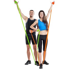 Product of Malaysia 9 Ft Orange Sanctabnd Level 2 Light Resistance Exercise Bands, Physical Therapy for Strength Training Yoga Pilates Stretching, Stretch Elastic Band Different Strengths Workout