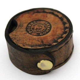 Nautical Replica Hub Antique Marine Poem Compass Pocket Compass w Leather Case Pocket Size