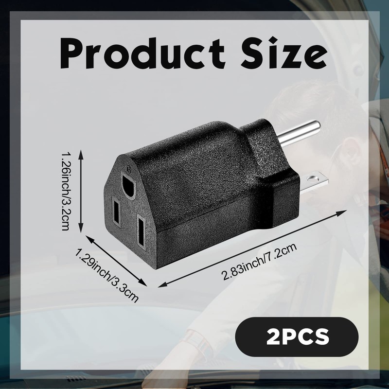Flutesan 2 Pieces 6-15P to 5-15R US Plug Adapter 3