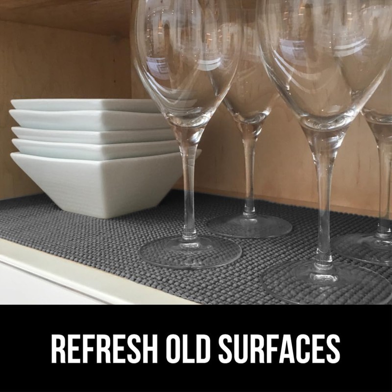 GORILLA GRIP powerGRIP Drawer Shelf and Cabinet Liner, Thick Strong