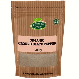 Organic Ground Black Pepper 500g by Hatton Hill – Bold Flavour & Aromatic Spice