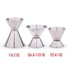 (1-PC-3/4 & 1-1/2 Ounce) Jiggers Double-Sided Stainless Steel Portion Control