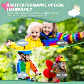 Digital Camera, Autofocus Vlogging Camera HD 2.7K 48MP with 2.8" Large Screen, 16X Digital Zoom, Portable Mini Camera for Photography, Youtube Vlogging Camera for Kids