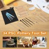 Bafumiu 34-Piece Modelling Tool Set, Pottery Tool for Clay, Modelling