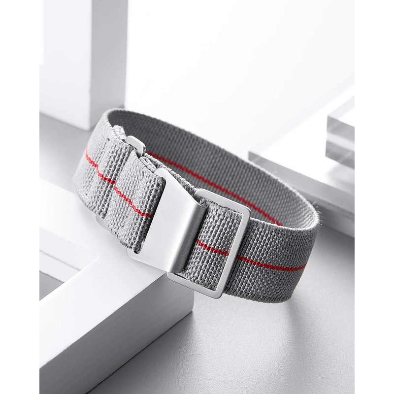 Binlun Elastic NATO Fabric Nylon Watch Strap, Waterproof Replacement Velcro