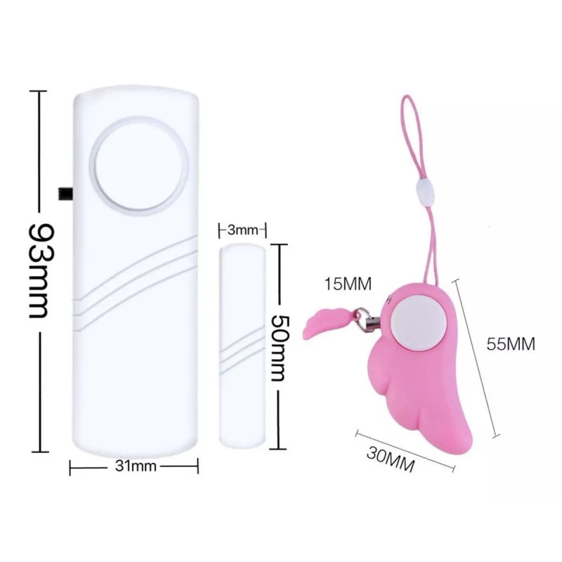 Dolores Llaveros Defensiva Personal Sensor Puerta Ventana Alarma Kit