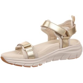 VIONIC Women's Walk Max Wanderer Sandal, Gold Leather, 9
