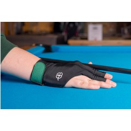 McDermott Billiard Pool Cue Glove - for Right Hand (Left-Handed Player) (Black, Medium)