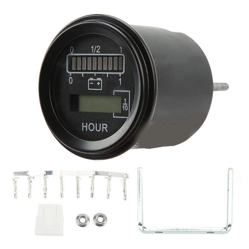 24V Round Battery Gauge 10 Levels LED Battery Indicator for