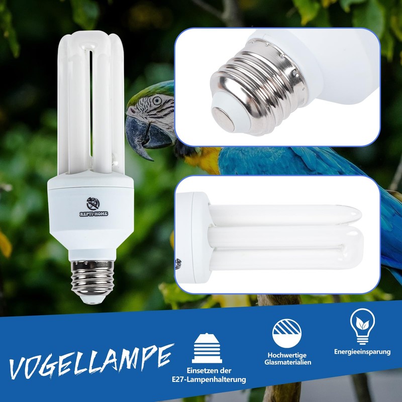 REPTI HOME 20 W Bird Lamp 2.4% UVB, E27 Compact