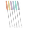 Metaltex Stainless Steel Fondue Forks, Silver, 9.45-Inch, 6-Piece