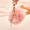 Pink Fur Ball Keychain Ballet Keychain for Women Girls Ballerina