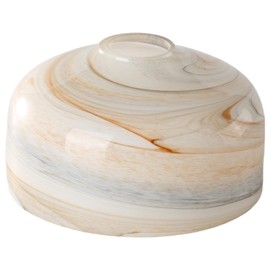 COMPIXIU 7 Inch Glass Shade Replacement for Light Fixtures, Pendant Light Glass Shades, with 1-5/8" Fitter, Handblown Glass Lampshade Cover for Mini Ceiling Light Chandelier, Gray Mixed Brown, 1 Pack