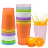 Byfoyif 18 x Reusable Plastic Children's Cups 350 ml Plastic