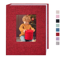 Cherrich Small Photo Album 4x6 100 Pockets Linen Cover Picture Book Holds 4x6 Photos for Wedding, Baby, Family, Graduation
