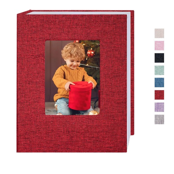 Cherrich Small Photo Album 4x6 100 Pockets Linen Cover Picture