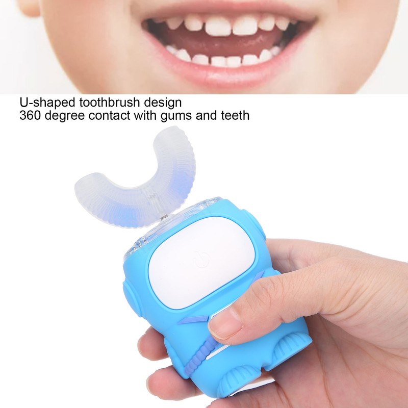 U Shaped Baby Electric Toothbrush Automatic Rechargable Silicone Toothbrush for