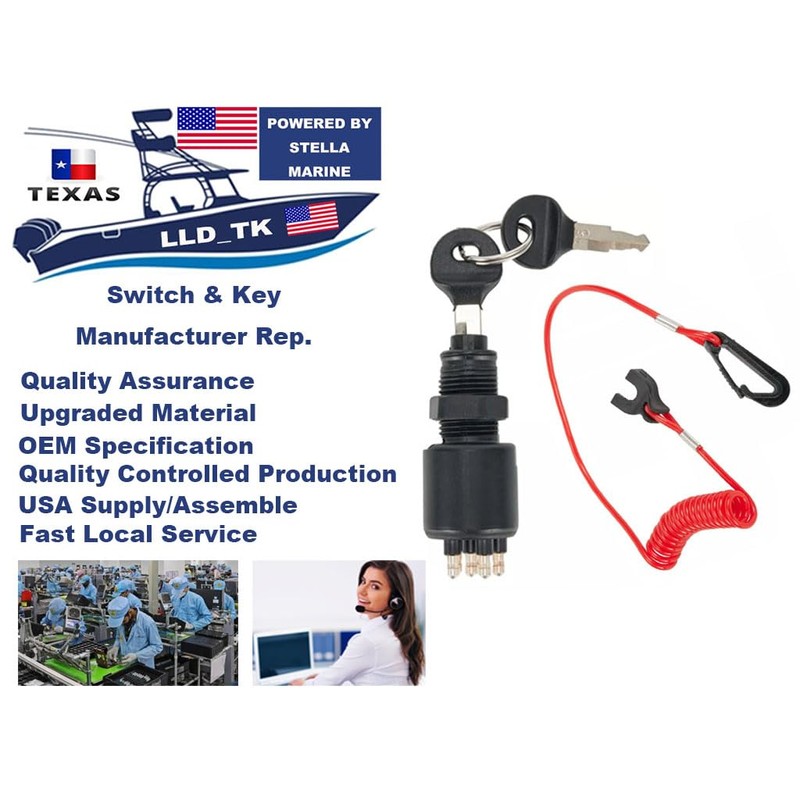 5005801 765562 175974 Ignition Key Switch Replace for Evinrude Johnson